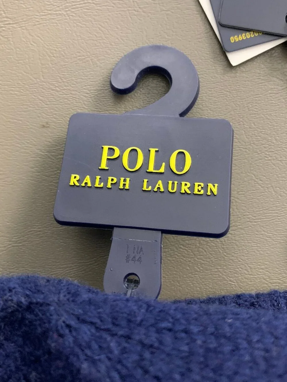 Polo Ralph Lauren Men's Wool Blend Holiday Bear Beanie Hat, Nay Blue, One Size